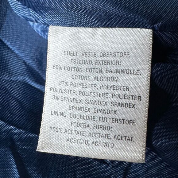 Maeve by Anthropologie Skirt Womens 6 Navy Geometric Print Cotton A Line Pockets - Picture 12 of 12